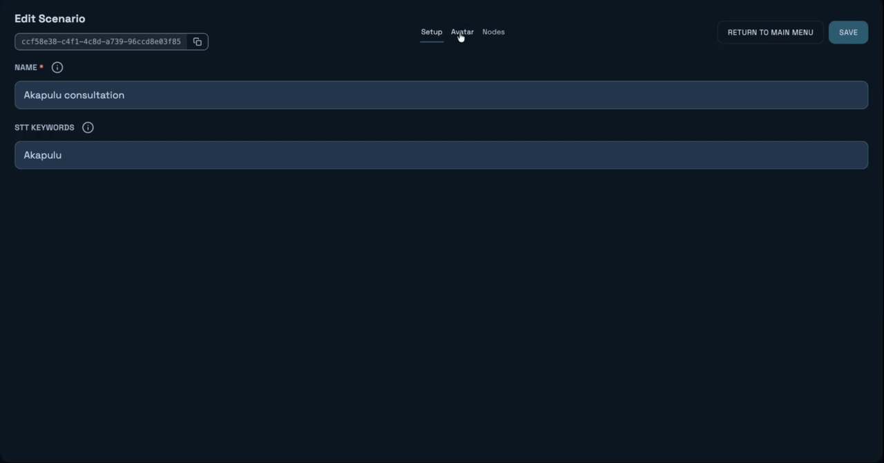 Avatar selection preview